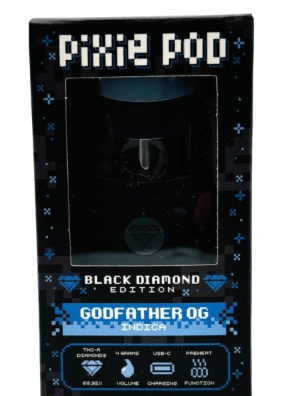 Pixie pod 4g Godfather OG black diamond edition THCa + THCP 4ml Vape 7